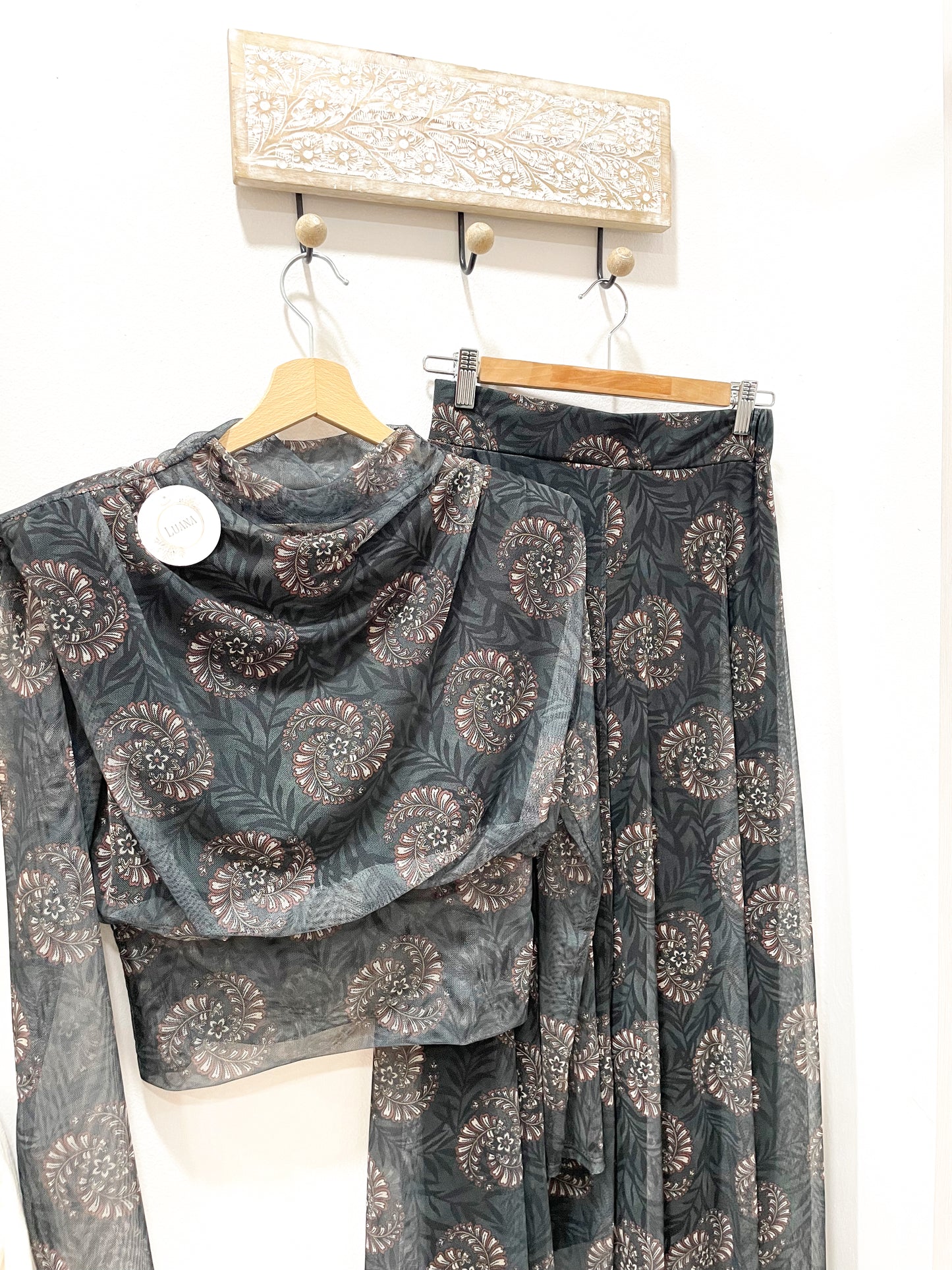 Conjunto tul estampado
