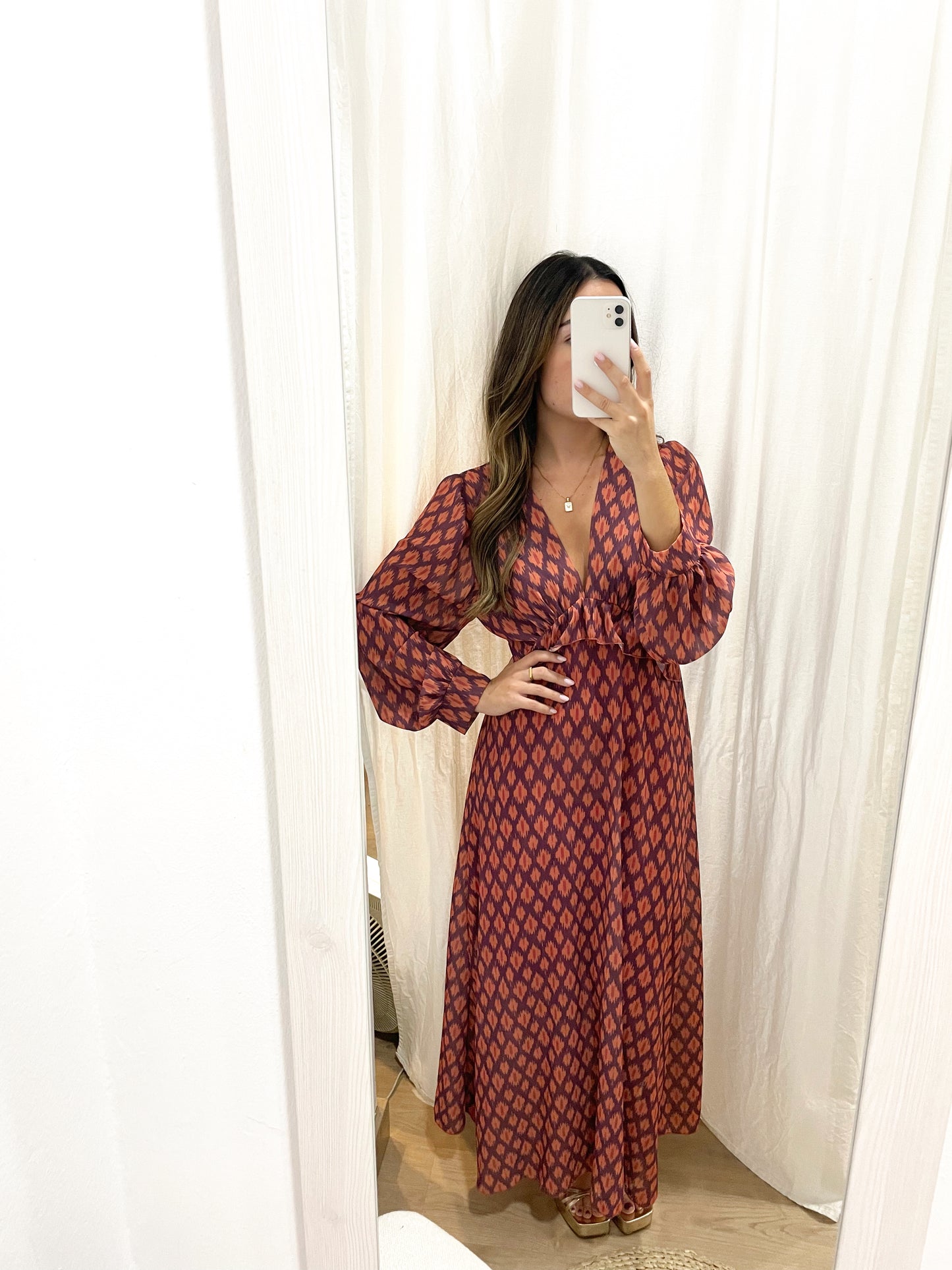 Vestido estampado gasa