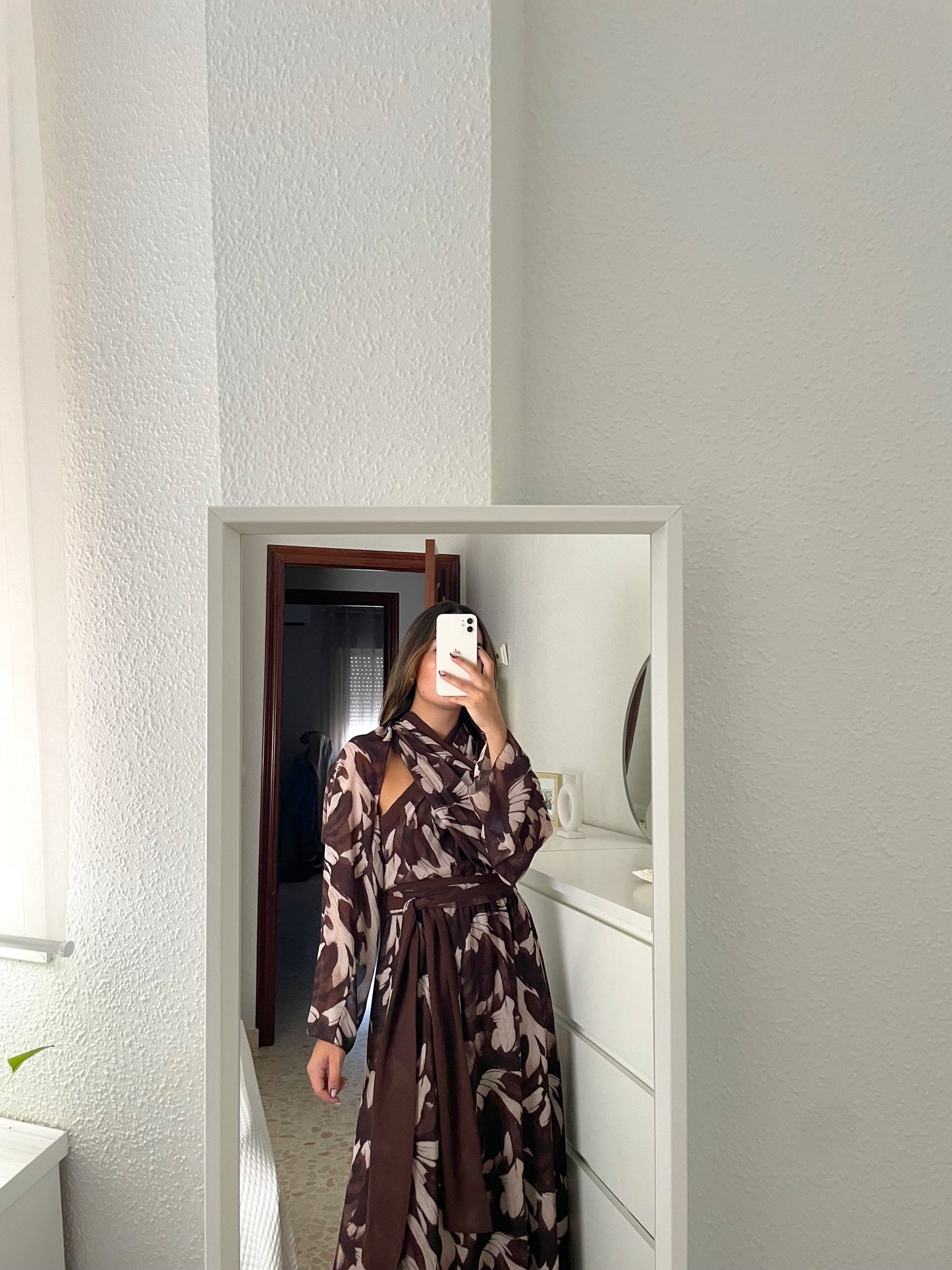 Vestido dos piezas marrón