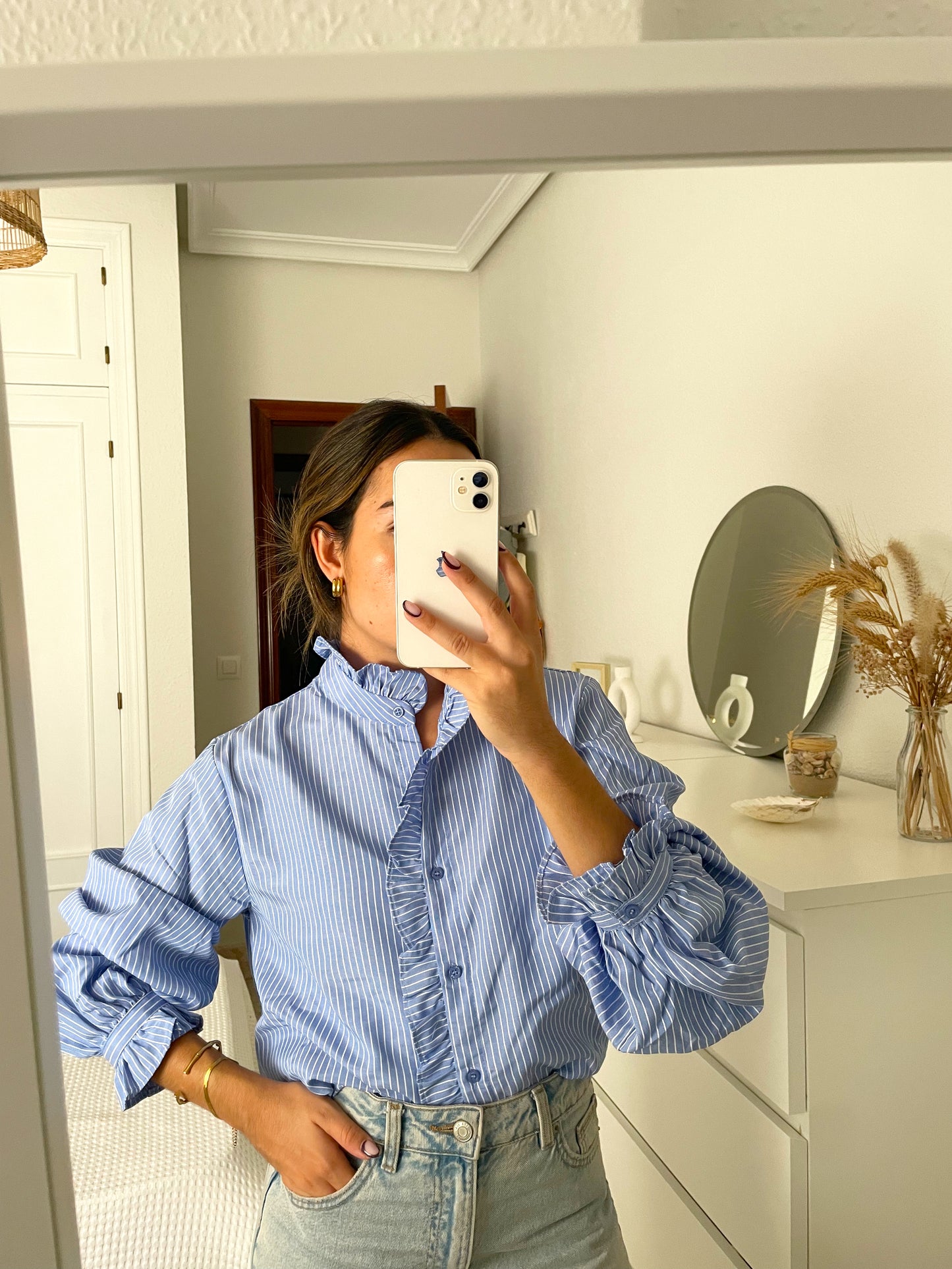 Blusa rayas blancas