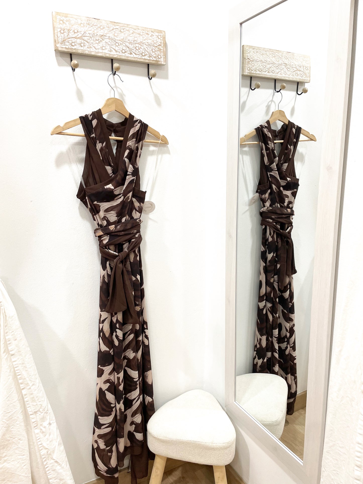 Vestido dos piezas marrón