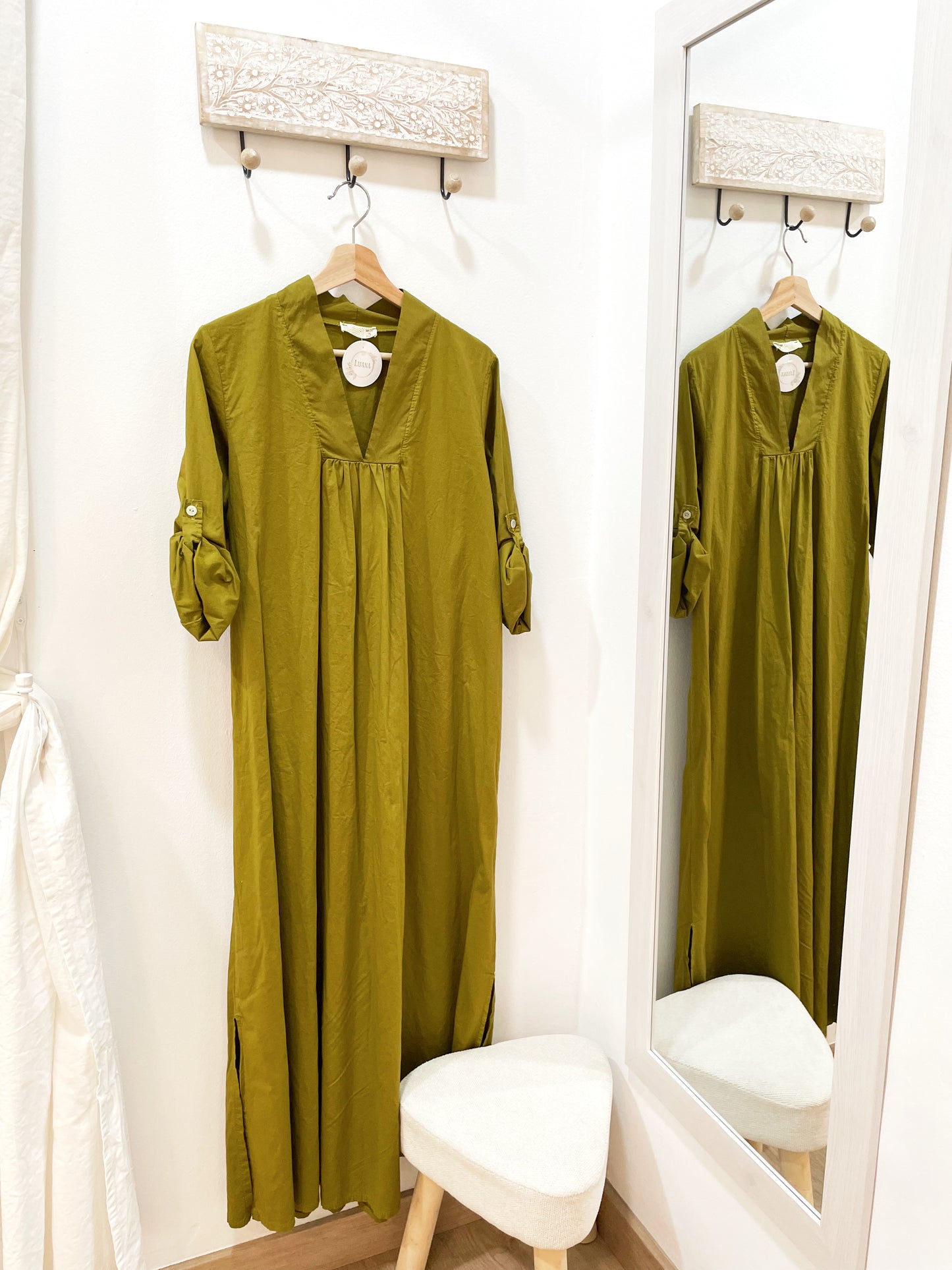 Vestido verde oliva