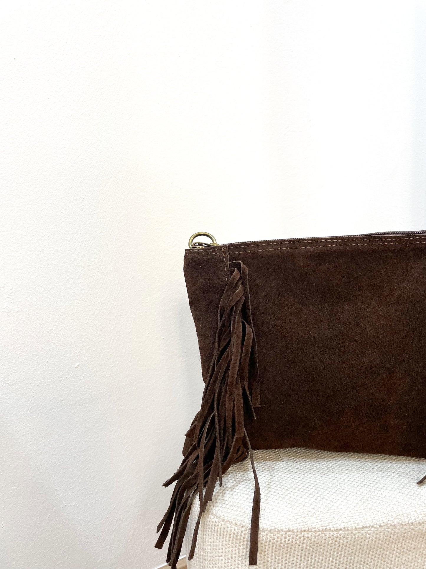 Bolso piel flecos