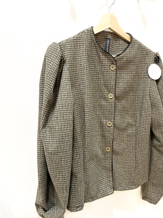 Chaqueta pico de gallo gris