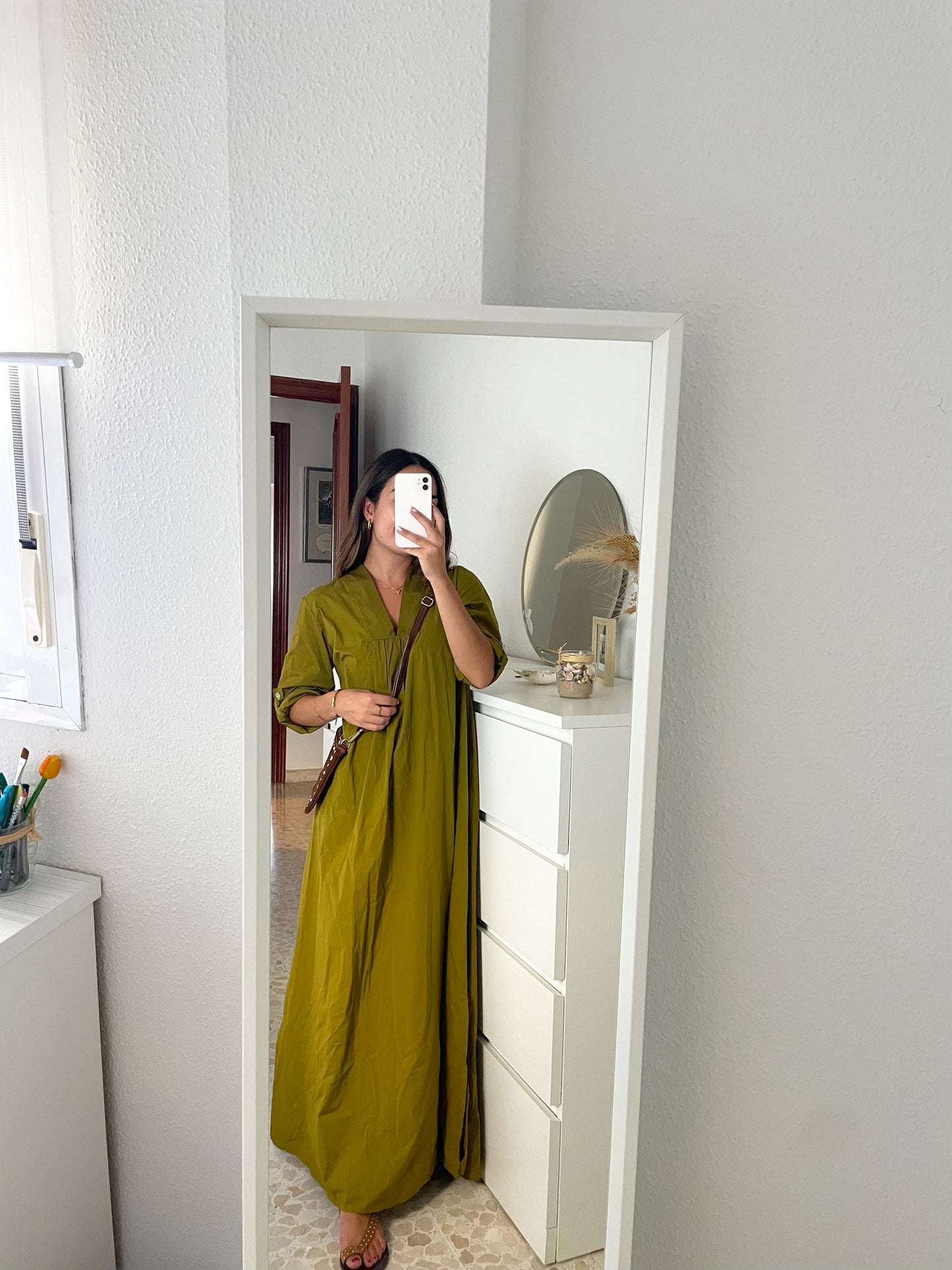 Vestido verde oliva