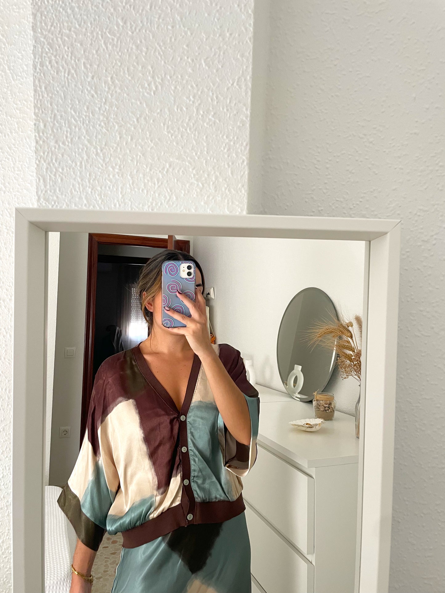 Rebeca satinada estampada