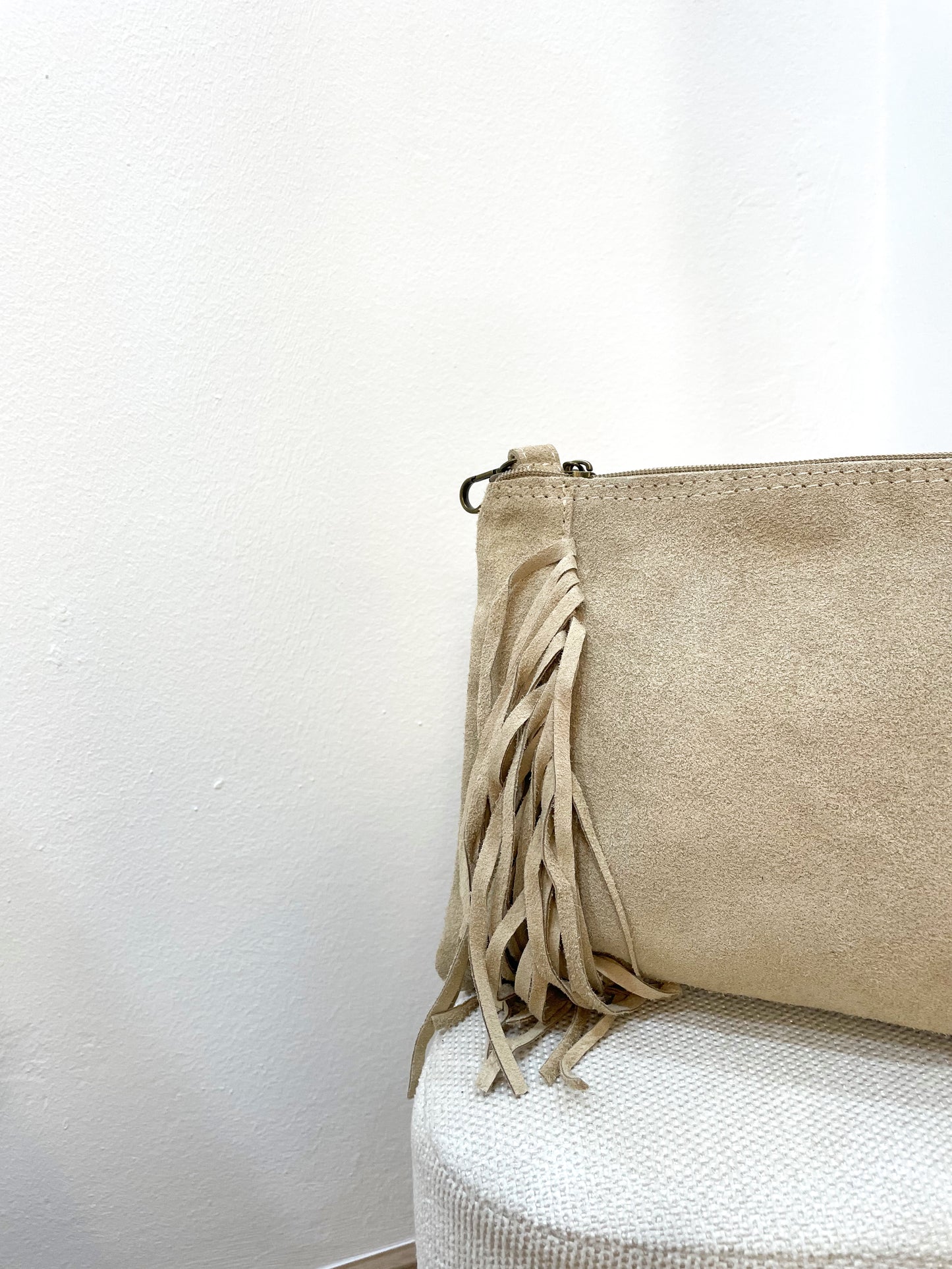 Bolso piel flecos