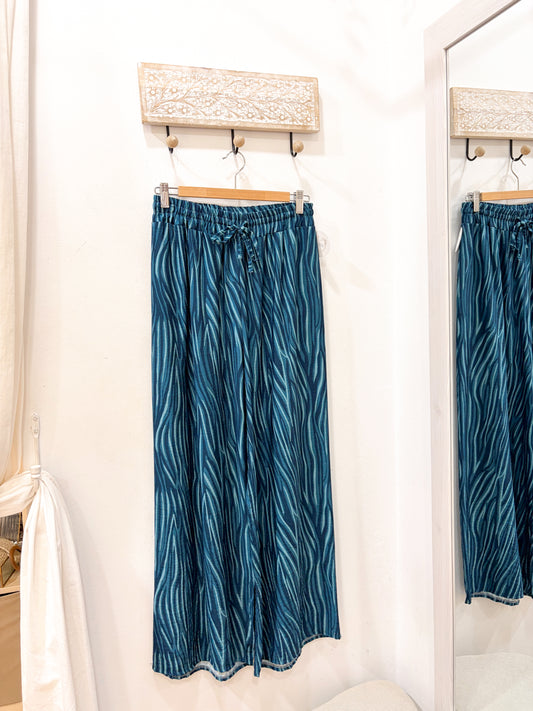 Pantalón estampado azul