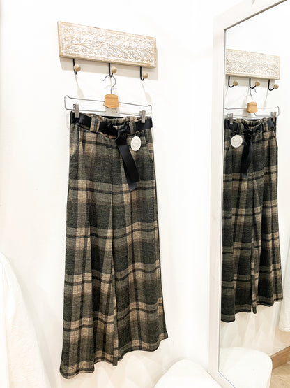 Pantalón de cuadros cinturón (+colores)