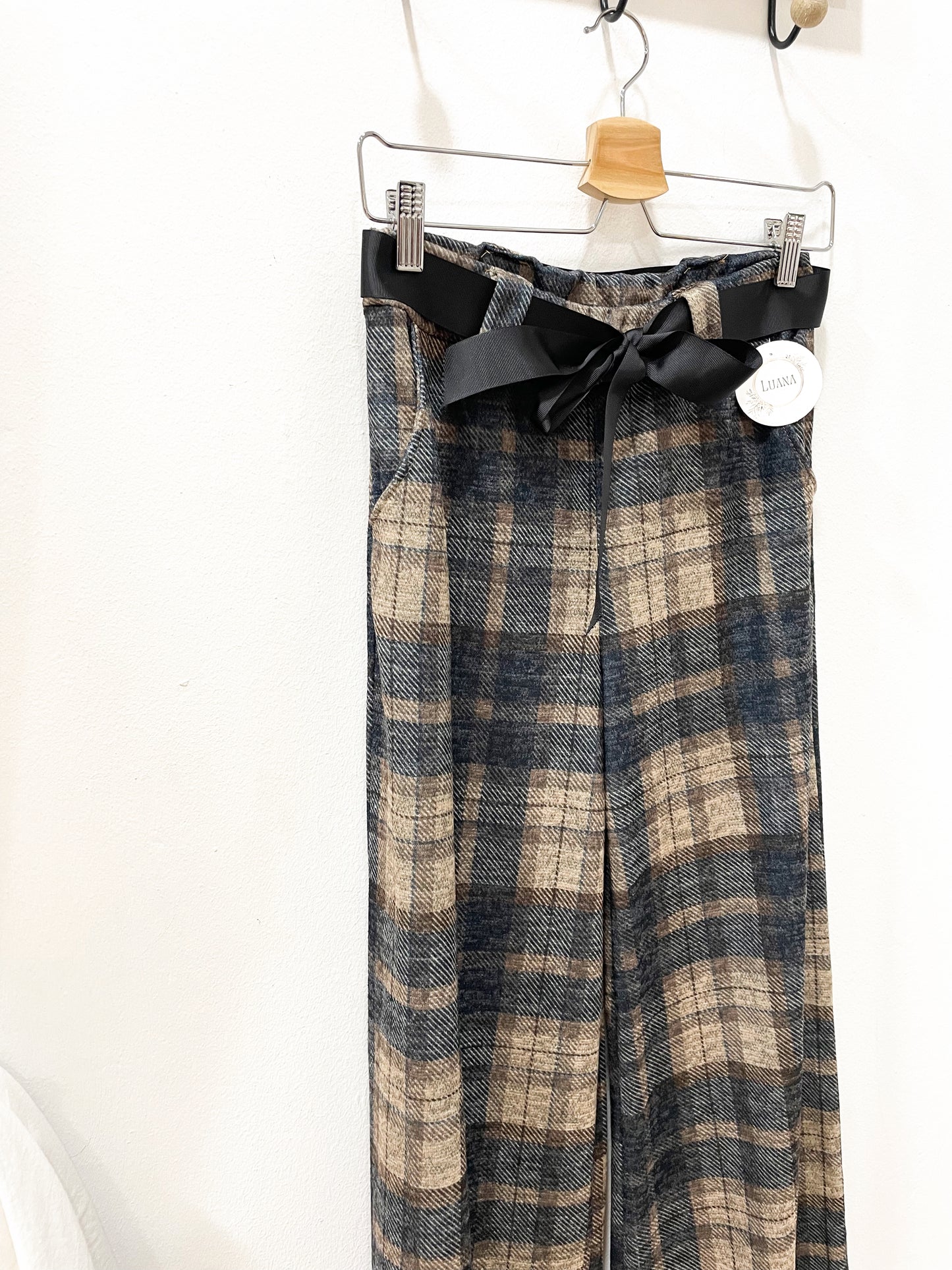 Pantalón de cuadros cinturón (+colores)