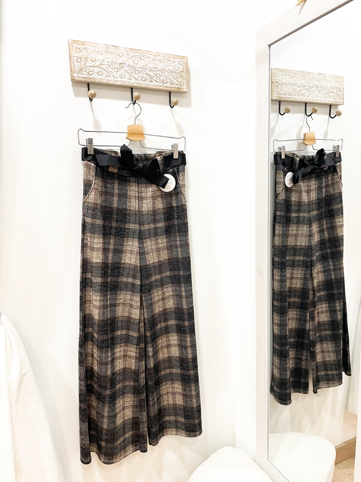 Pantalón de cuadros cinturón (+colores)