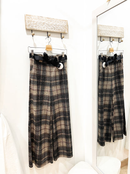 Pantalón de cuadros cinturón (+colores)