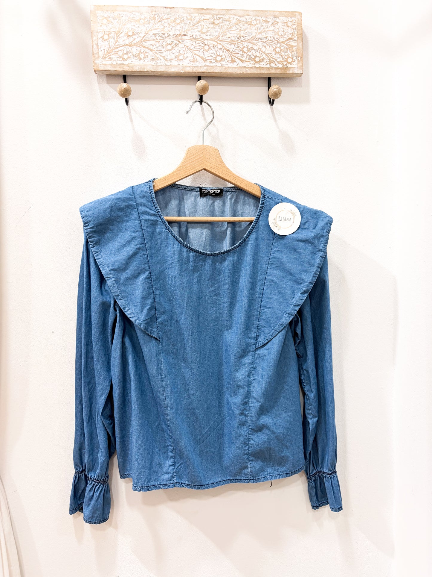 Blusa vaquera hombreras (+tonos)