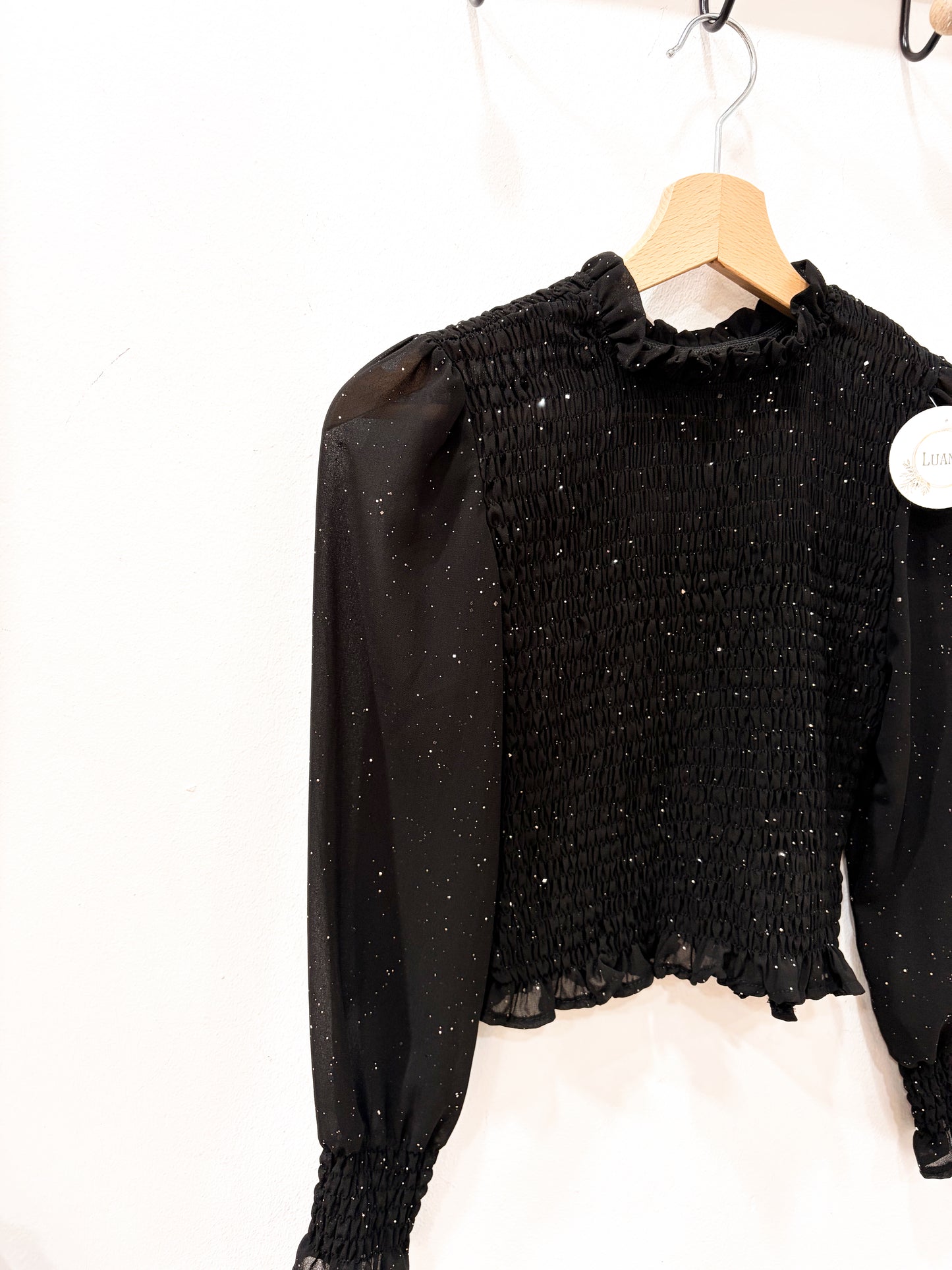 Blusa nido abeja brillo