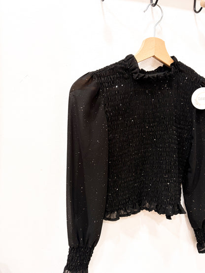 Blusa nido abeja brillo