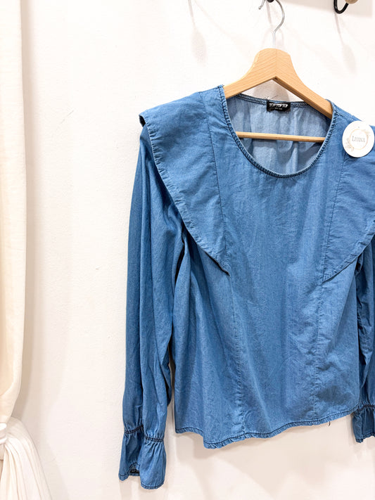 Blusa vaquera hombreras (+tonos)