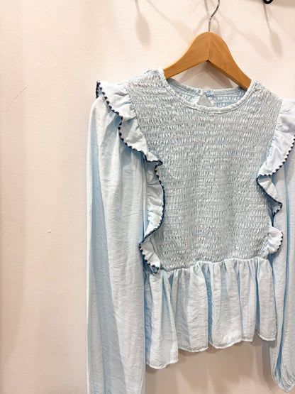 Blusa nido abeja volante (+colores)