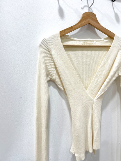 Jersey cruzado beige