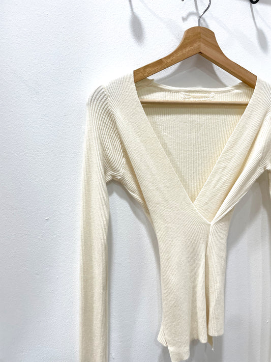 Jersey cruzado beige