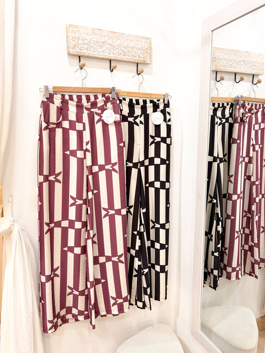 Pantalón estampado pez