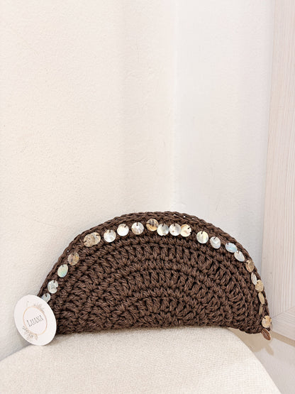 Cartera rafia detalle
