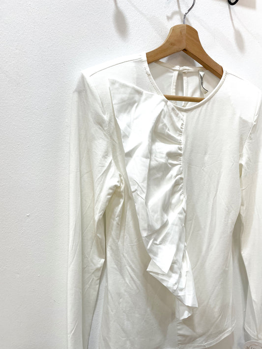 Camiseta volante blanca