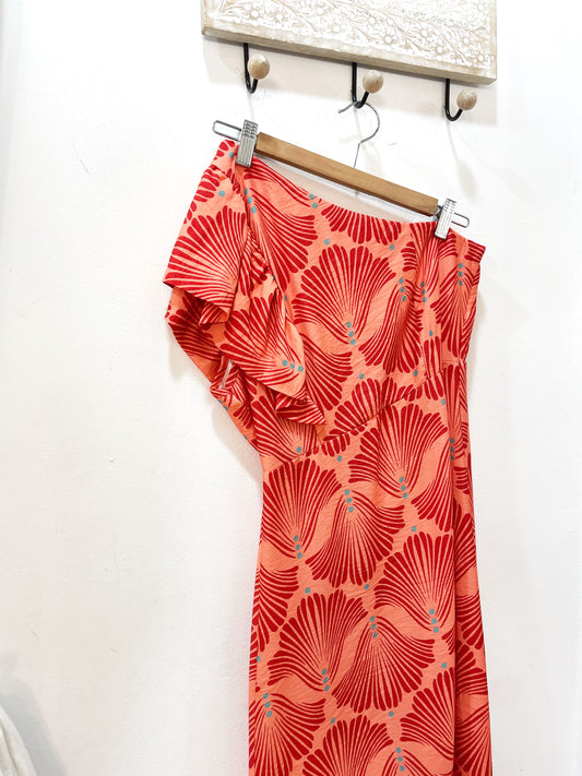 Vestido estampado naranja
