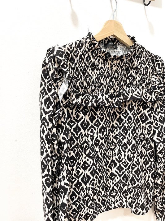 Blusa estampada negro
