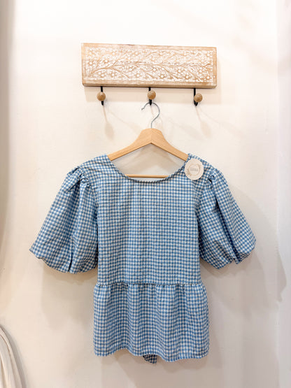 Blusa vichy azul