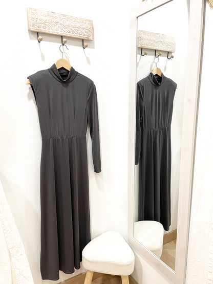 Vestido gris una manga
