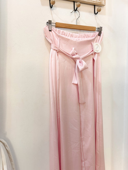 Pantalón pinzas rosa