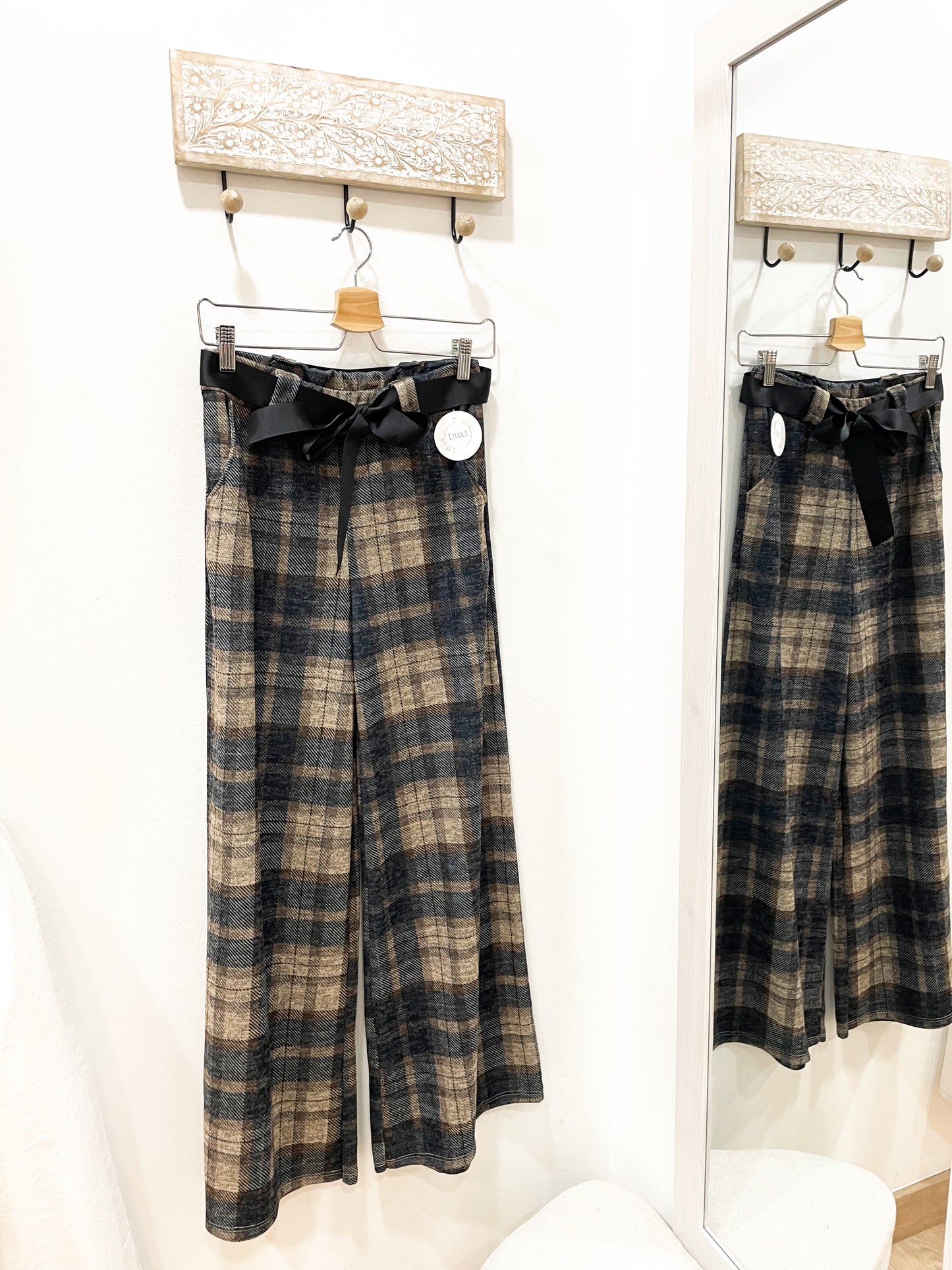 Pantalón de cuadros cinturón (+colores)