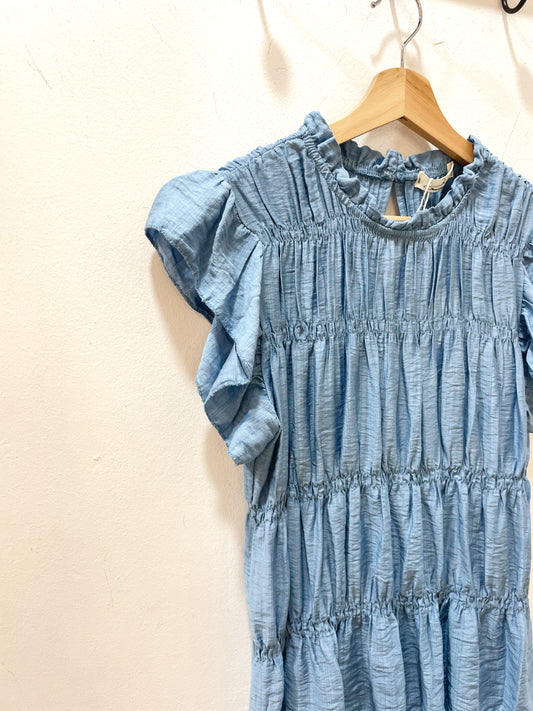 Blusa fruncida azul