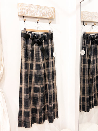 Pantalón de cuadros cinturón (+colores)