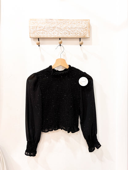 Blusa nido abeja brillo