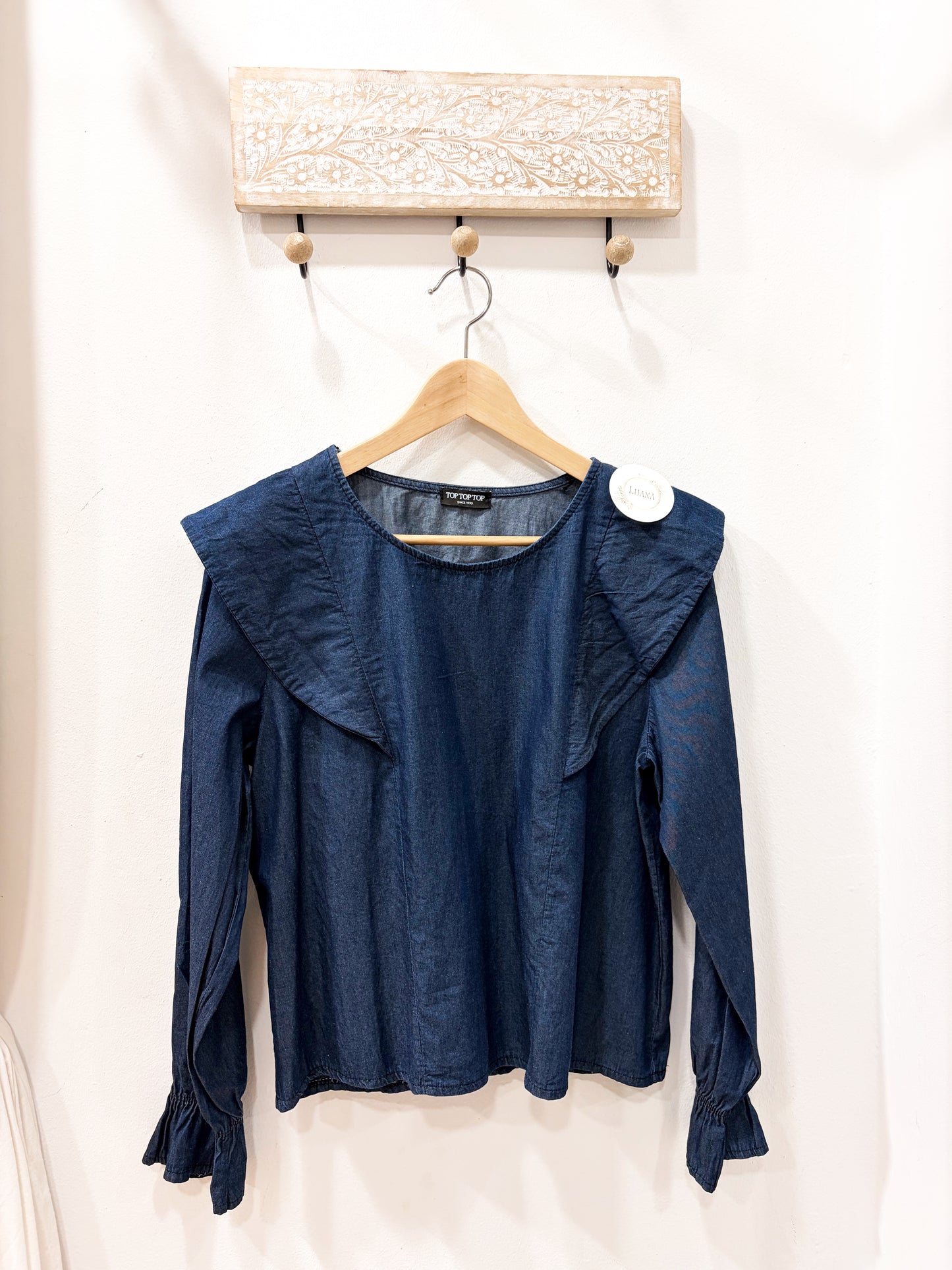 Blusa vaquera hombreras (+tonos)