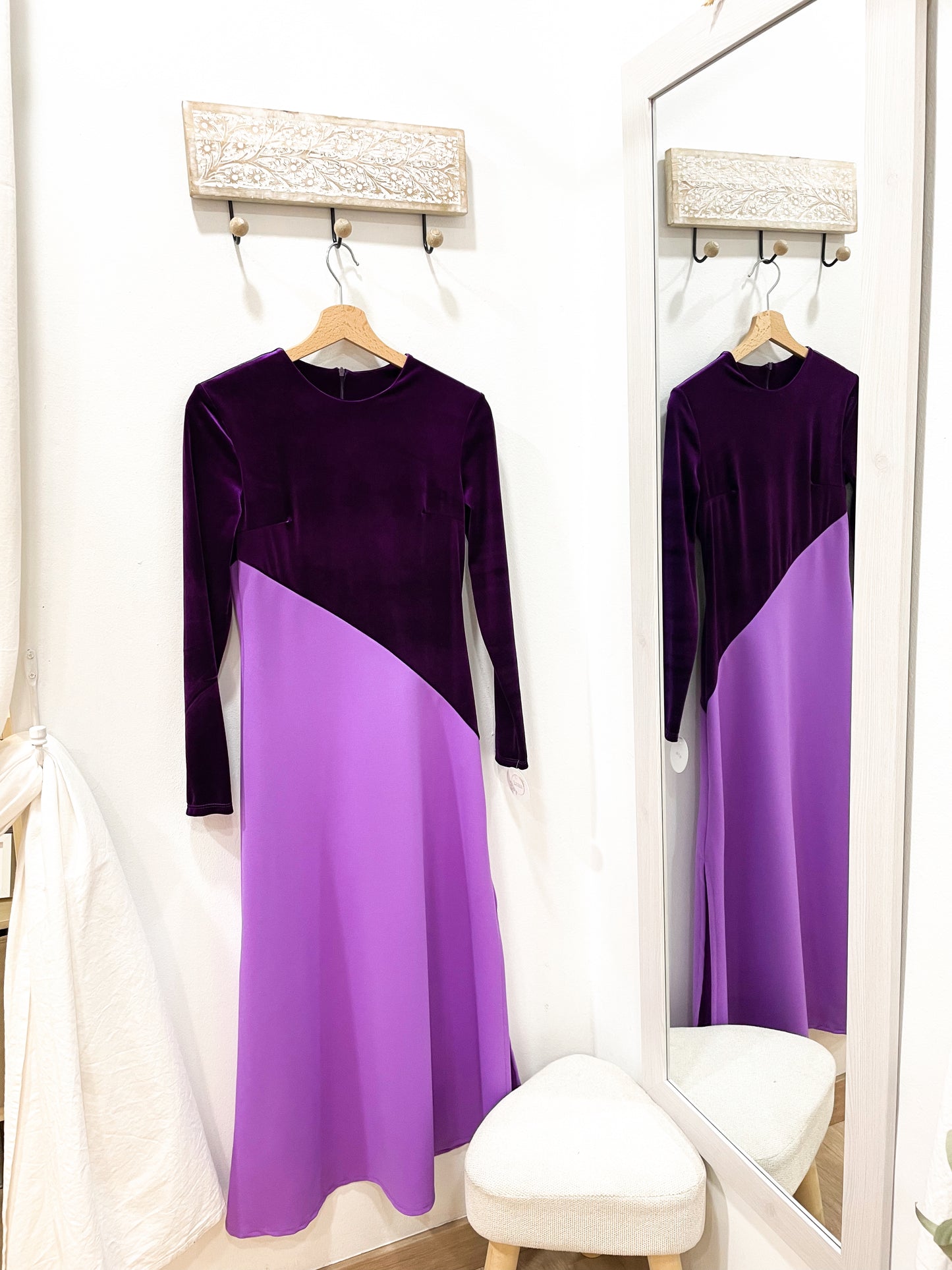 Vestido terciopelo asimétrico (+colores)