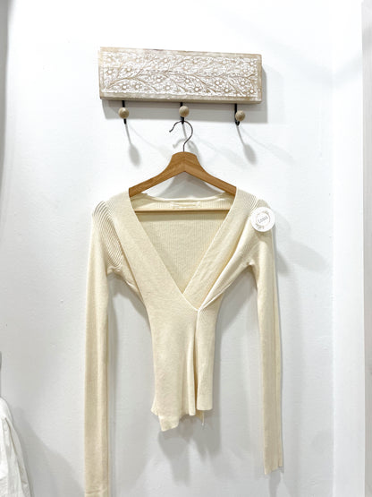 Jersey cruzado beige