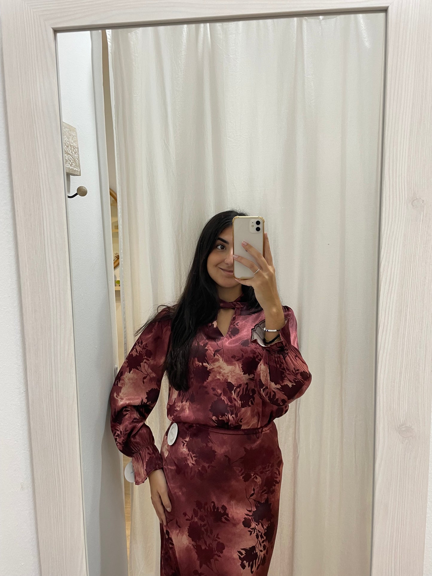 Blusa satinada estampado