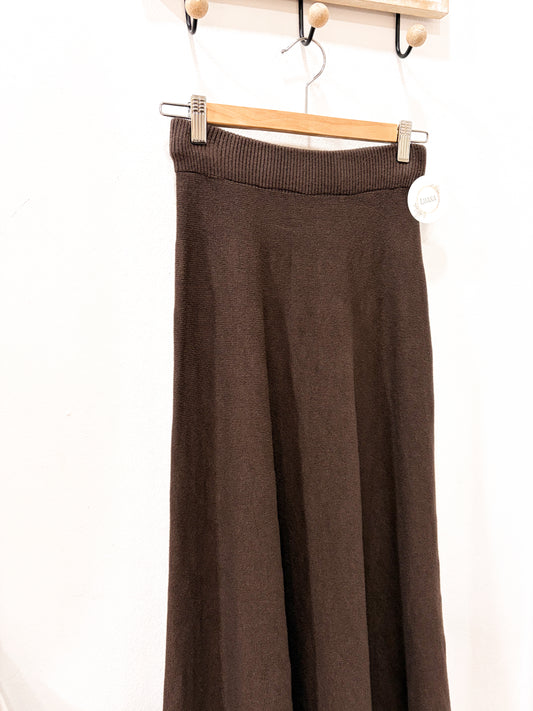 Falda punto marrón