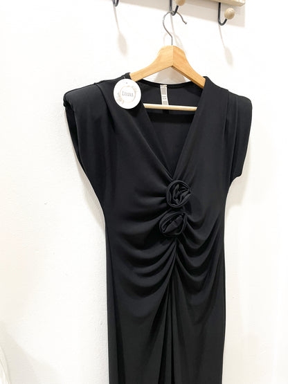Vestido flor negro
