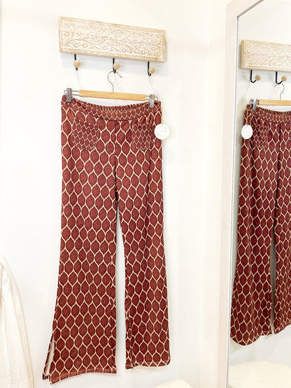 Pantalón estampado brillo