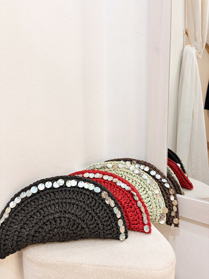 Cartera rafia detalle