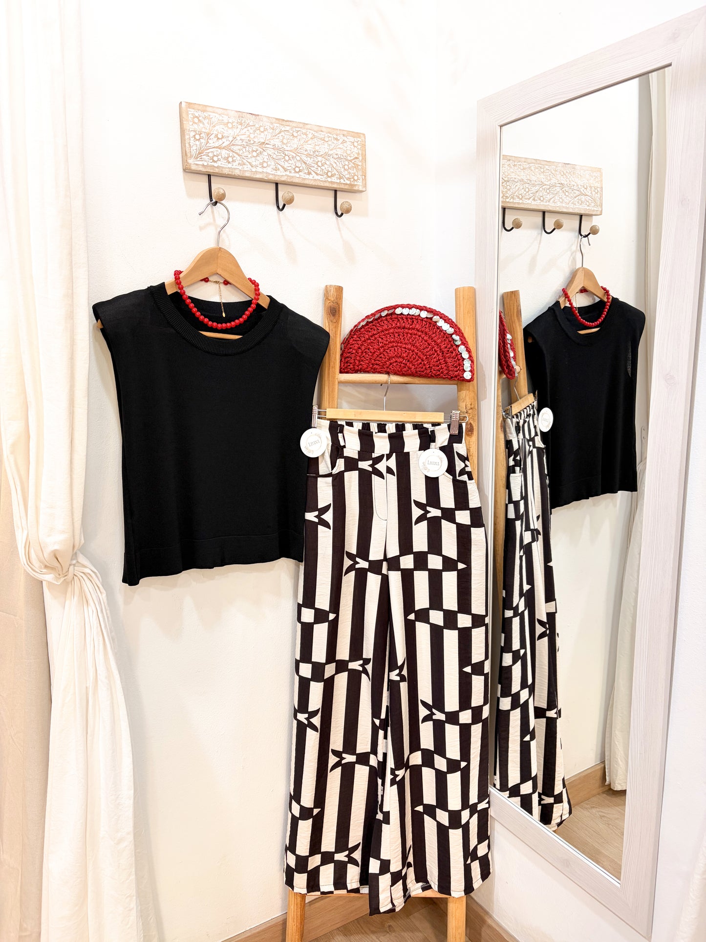 Pantalón estampado pez