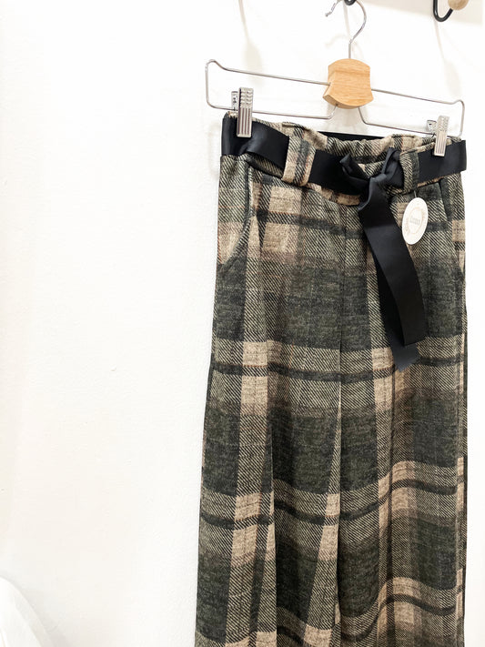 Pantalón de cuadros cinturón (+colores)